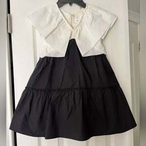 Chic Black and White Kids Dress